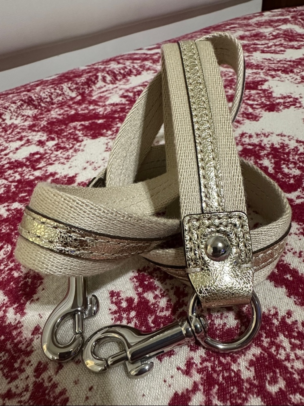 COACH Metallic Beige & Lilac Plaid Signature Shoulder Bag - Picture 11 of 16